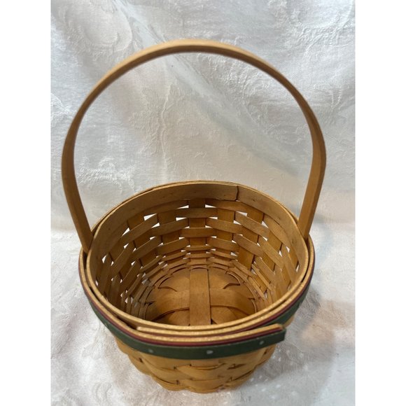 Longaberger Handmade Baskets EST Dresden OH USA Holiday Helper Christmas Basket - Picture 2 of 6